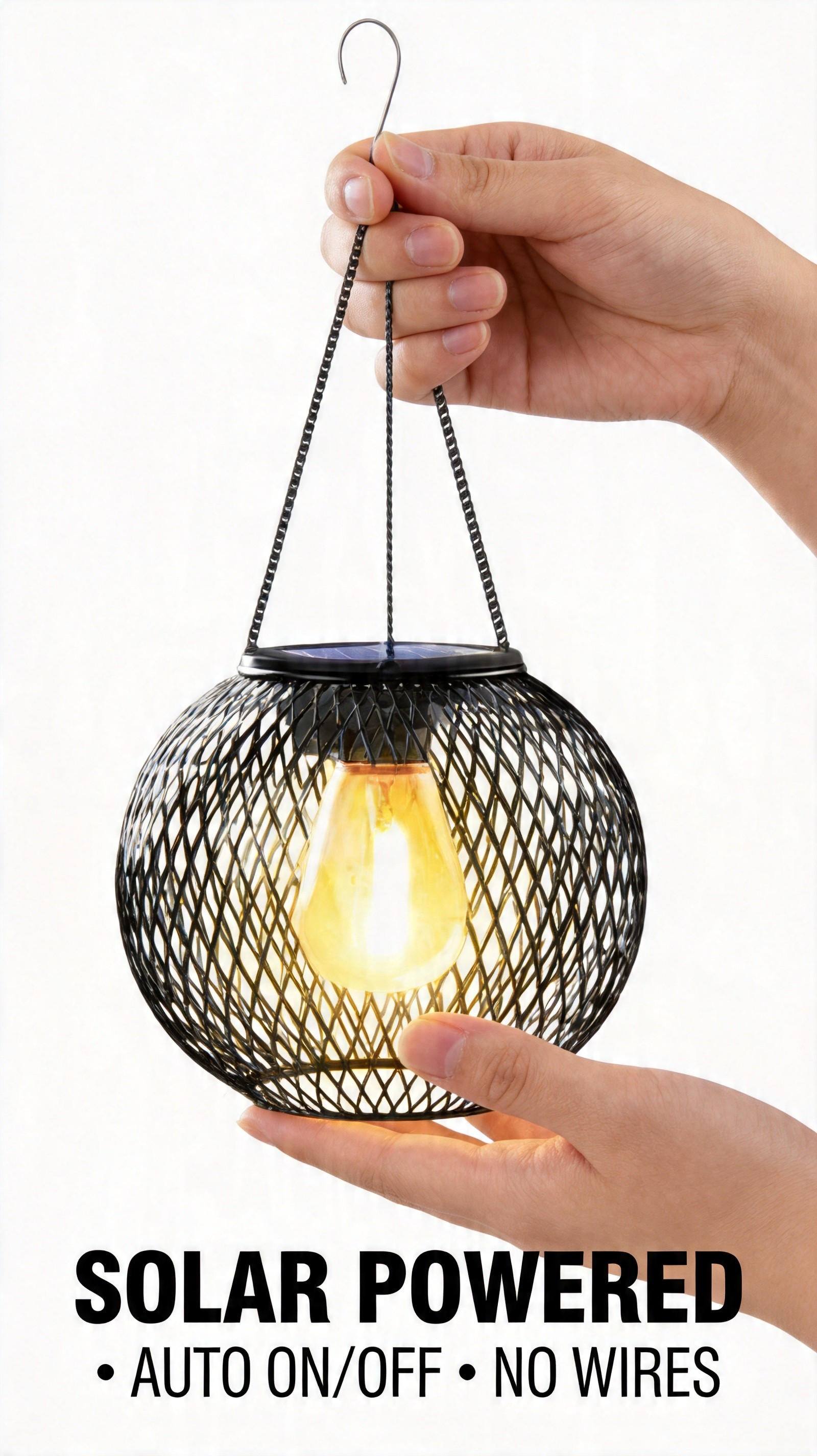 Outdoor Solar Garden Lights - Net-Shaped Hanging Solar Outdoor Garden Light Fixtures