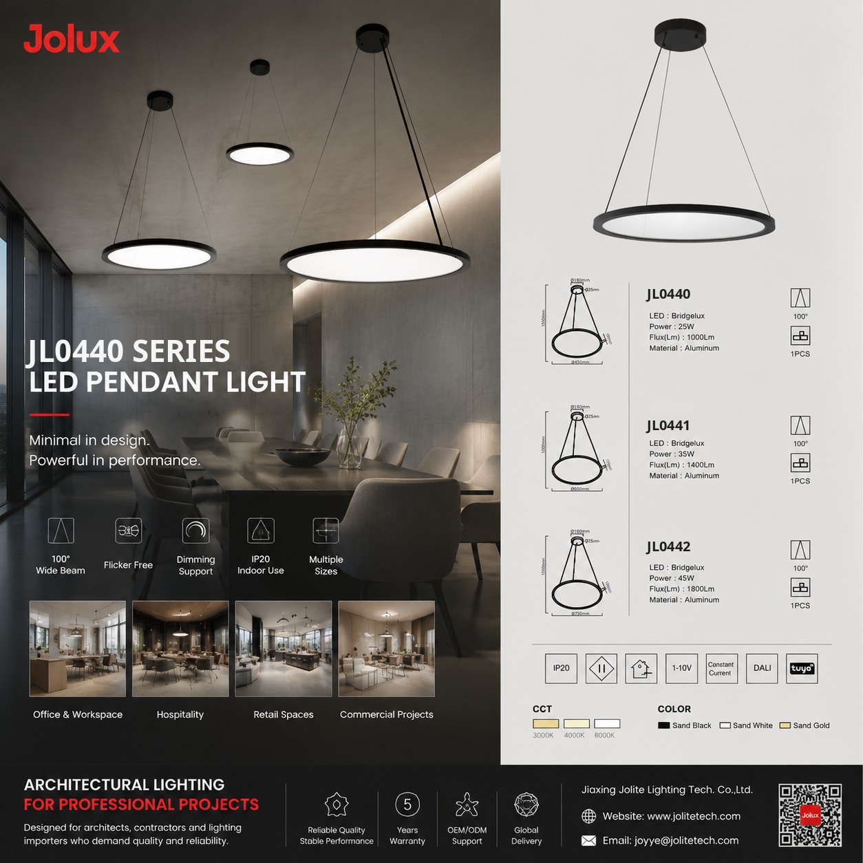 JL0440 Series LED Pendant Light 
