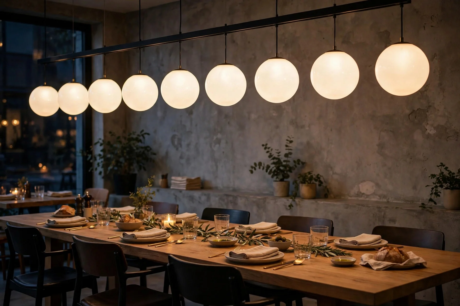JL20D00205 Series Magnetic Track Globe Pendant Light - 5W Opal Glass